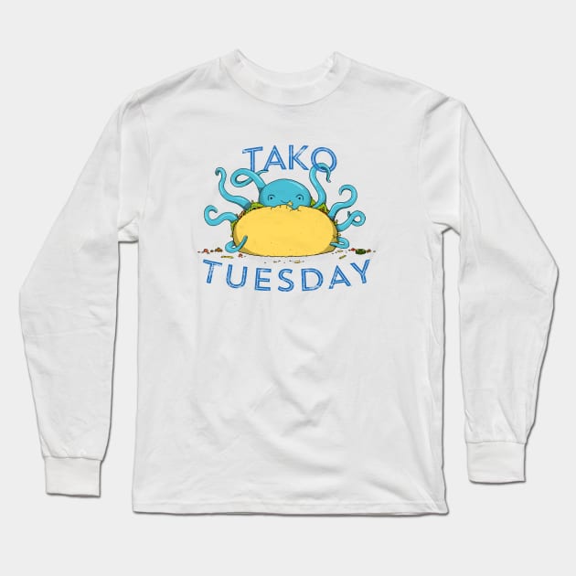 Tako Tuesdays Long Sleeve T-Shirt by TenkenNoKaiten